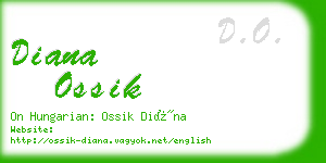 diana ossik business card